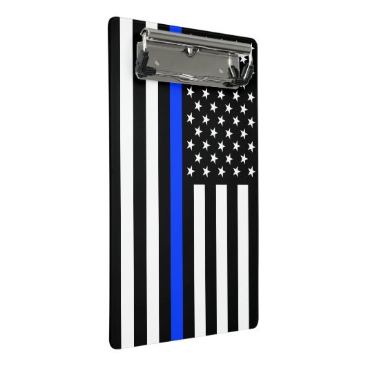 Mini Porte-bloc Drapeau de la police Thin Blue Line (Incliné)