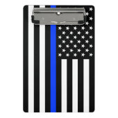 Mini Porte-bloc Drapeau de la police Thin Blue Line (Devant)