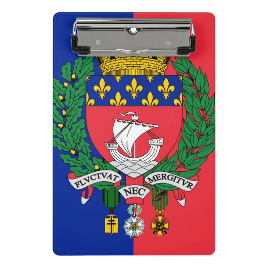 Mini Porte-bloc Drapeau de Paris, France (Devant)