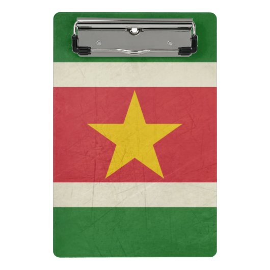 Mini Porte-bloc Drapeau grunge d'État souverain du Surinam (Devant)
