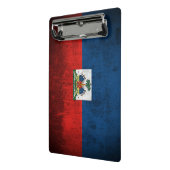 Mini Porte-bloc Drapeau grunge du Haïti (Angle2)