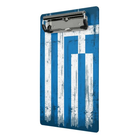 Mini Porte-bloc Drapeau grunge grec (Angle2)