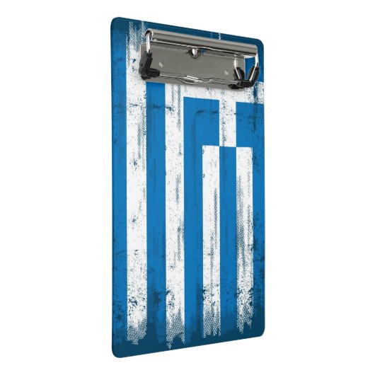 Mini Porte-bloc Drapeau grunge grec (Incliné)