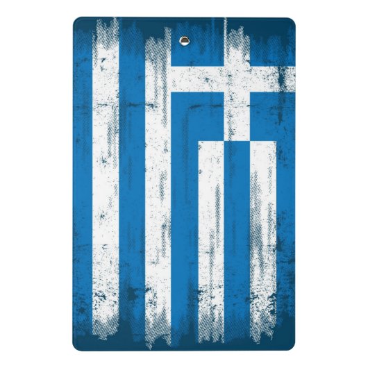 Mini Porte-bloc Drapeau grunge grec (Dos)