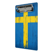 Mini Porte-bloc Drapeau grunge suédois (Angle2)