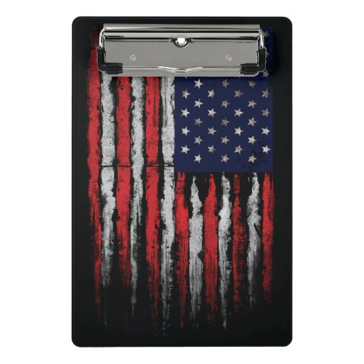 Mini Porte-bloc Drapeau Grunge U.S.A (Devant)