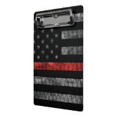 Mini Porte-bloc Drapeau minuscule de pompier Red Line (Angle2)