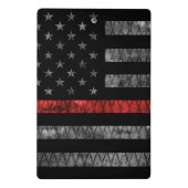 Mini Porte-bloc Drapeau minuscule de pompier Red Line (Dos)