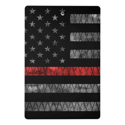 Mini Porte-bloc Drapeau minuscule de pompier Red Line (Dos)