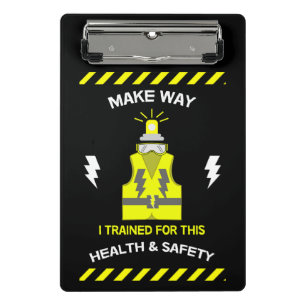 Mini Porte-bloc Drôle de santé et de sécurité NEBOSH Officier