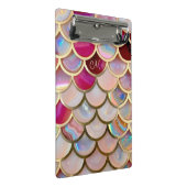 Mini Porte-bloc Échelles de sirènes d'iridescente rose (Incliné)