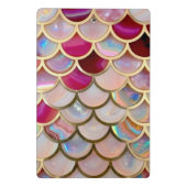 Mini Porte-bloc Échelles de sirènes d'iridescente rose (Dos)