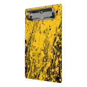 Mini Porte-bloc Éclaboussures de peinture noire et jaune (Angle2)