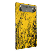 Mini Porte-bloc Éclaboussures de peinture noire et jaune (Incliné)