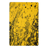 Mini Porte-bloc Éclaboussures de peinture noire et jaune (Dos)