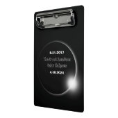 Mini Porte-bloc Éclipse solaire double datée 2024 & 2017 (Angle2)