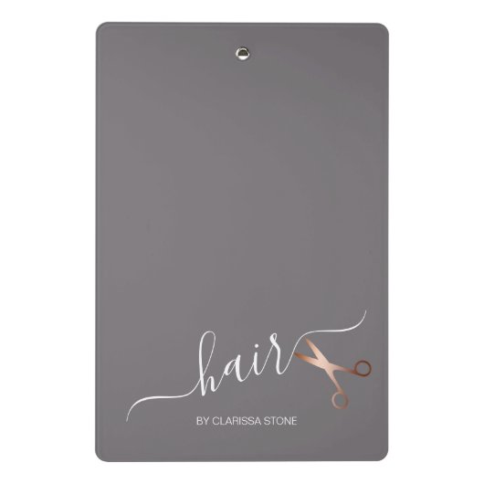 Mini Porte-bloc Elégant ciseaux d'or rose moderne coiffeur (Dos)