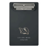 Mini Porte-bloc Elégant Coquille Conch Or Personnalisé (Devant)