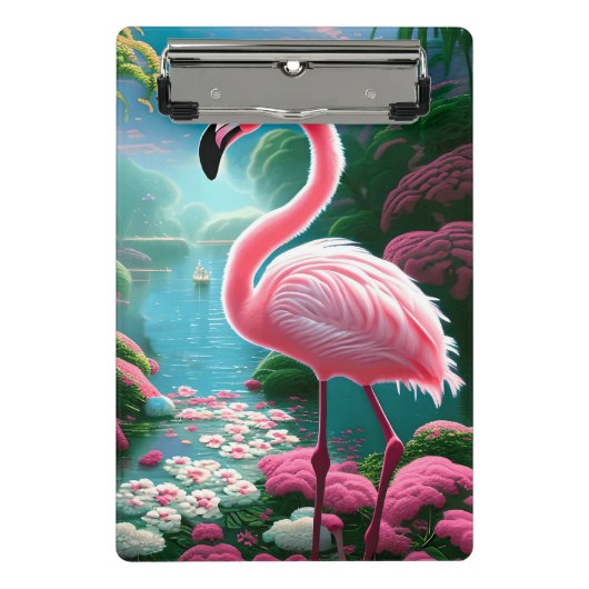 Mini Porte-bloc Élégant Flamant rose tropical-70852 (Devant)