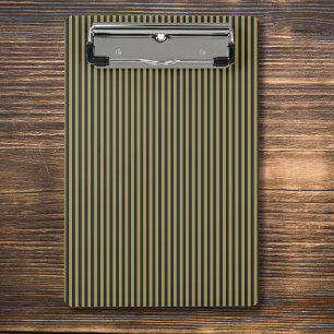 Mini Porte-bloc Elégant mince or et bleu marine Bleu bandes vertic