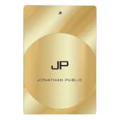 Mini Porte-bloc Elégant Modèle Monogramme moderne sur mesure (Dos)