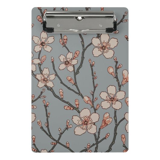 Mini Porte-bloc Élégant Motif Fleur rose Douce Fleur Fleur de Ceri (Devant)