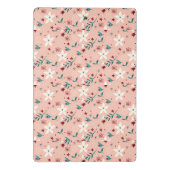 Mini Porte-bloc Élégant Motif Floral rose (Dos)