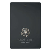 Mini Porte-bloc Elégant or Hibiscus Fleur personnalisée (Dos)