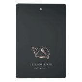 Mini Porte-bloc Elégant Rose Gold Conch Shell personnalisé (Dos)