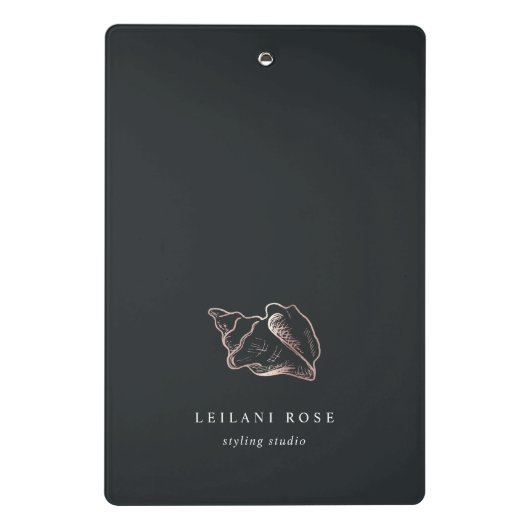 Mini Porte-bloc Elégant Rose Gold Conch Shell personnalisé (Dos)