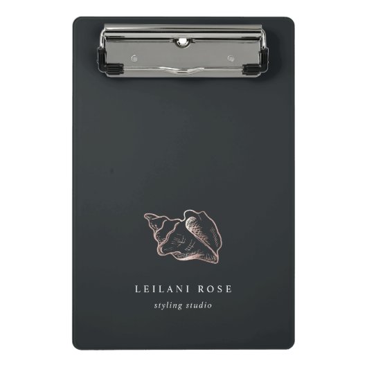 Mini Porte-bloc Elégant Rose Gold Conch Shell personnalisé (Devant)