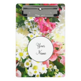Mini Porte-bloc Elégante aquarelle florale