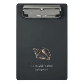 Mini Porte-bloc Elégante coque de conc de cuivre personnalisée (Devant)