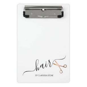 Mini Porte-bloc Elégante coupe-cheveux rose d'or