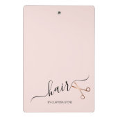 Mini Porte-bloc Elégante coupe-cheveux rose d'or (Dos)