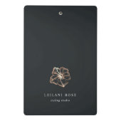 Mini Porte-bloc Élégante fleur Hibiscus en cuivre personnalisée (Dos)