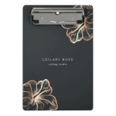 Mini Porte-bloc Élégante fleur Hibiscus en cuivre personnalisée (Devant)