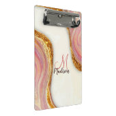 Mini Porte-bloc Elégante parties scintillant en marbre rose vif (Incliné)