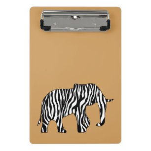 Mini Porte-bloc Éléphant avec rayures de zèbre + vos idées