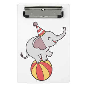 Mini Porte-bloc Eléphant de cirque mignon sur la balle - Anniversa