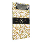 Mini Porte-bloc Empreinte de léopard d'or personnalisé (Incliné)