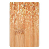 Mini Porte-bloc Empreinte en bois de bambou orange brillant Monogr (Dos)