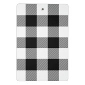 Mini Porte-bloc Enseignant Pomme Blanc Buffalo Plaid Nom Monogramm (Dos)