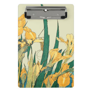 Mini Porte-bloc Estampe vintage Iris Sauterelle de Hokusai : Japon