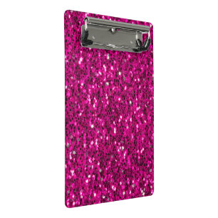 Mini Porte-bloc Étincelles fausses paillettes rose chaud