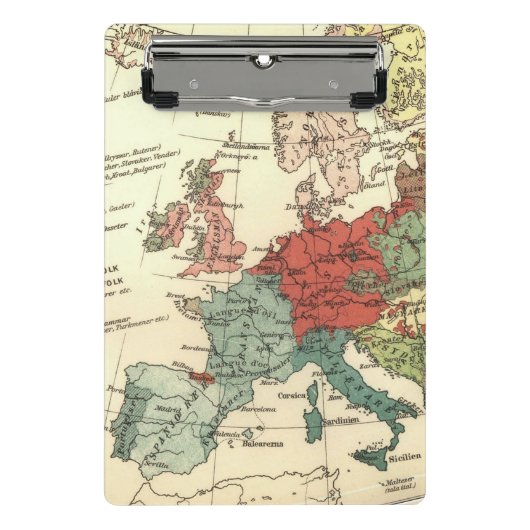 Mini Porte-bloc Europe Carte Pays Antique Mondiale (Devant)