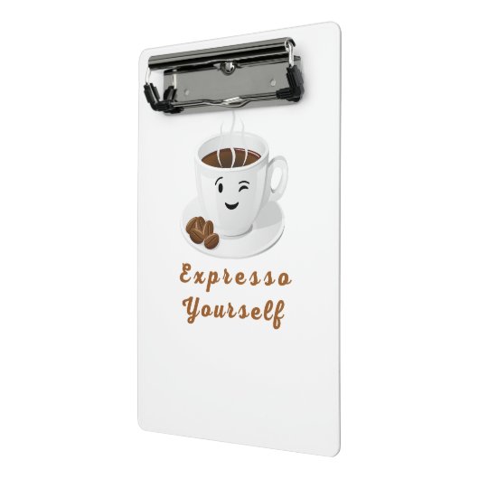 Mini Porte-bloc Expresso Yourself – Funny Smiling Coffee Tee (Angle2)