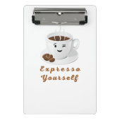 Mini Porte-bloc Expresso Yourself – Funny Smiling Coffee Tee (Devant)