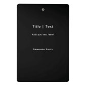 Mini Porte-bloc Famille noire moderne Collage photo Texte personna (Dos)