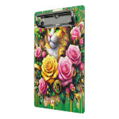 Mini Porte-bloc Feline au milieu d'une floraison vibrante (Angle2)